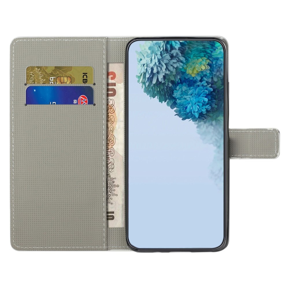Samsung Galaxy A14 Portemonnaie-Hülle weißer Schmetterling