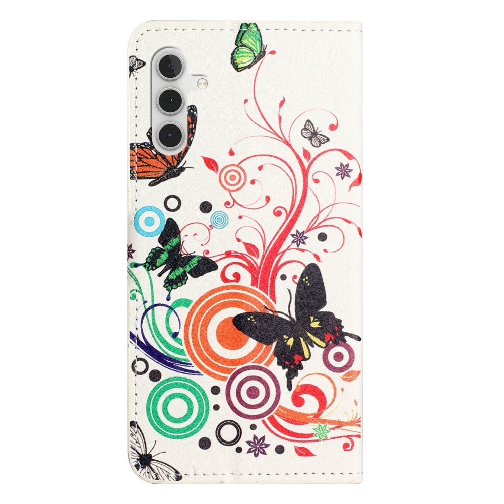Samsung Galaxy A14 Portemonnaie-Hülle weißer Schmetterling