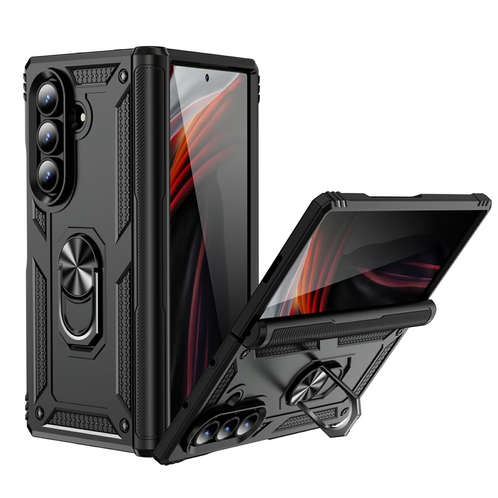 Samsung Galaxy Z Fold 7 Hybrid-Hülle Tech Ring schwarz