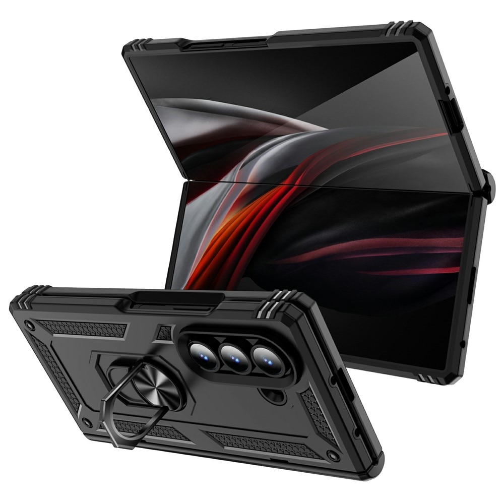 Samsung Galaxy Z Fold 7 Hybrid-Hülle Tech Ring schwarz