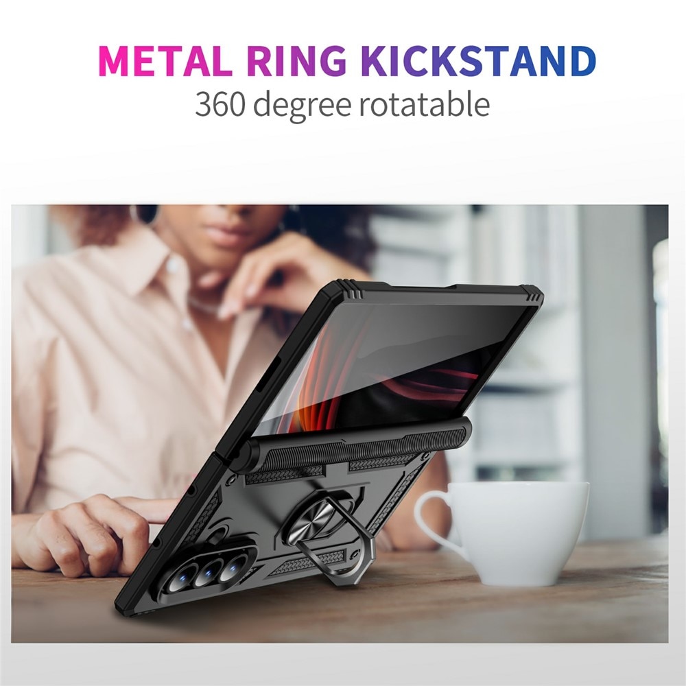 Samsung Galaxy Z Fold 7 Hybrid-Hülle Tech Ring schwarz