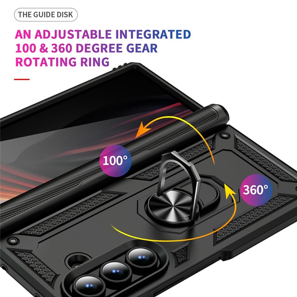 Samsung Galaxy Z Fold 7 Hybrid-Hülle Tech Ring schwarz