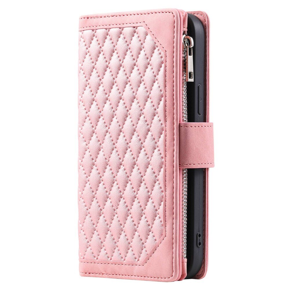 Samsung Galaxy Z Fold 4 Brieftasche Hülle Quilted Rosa