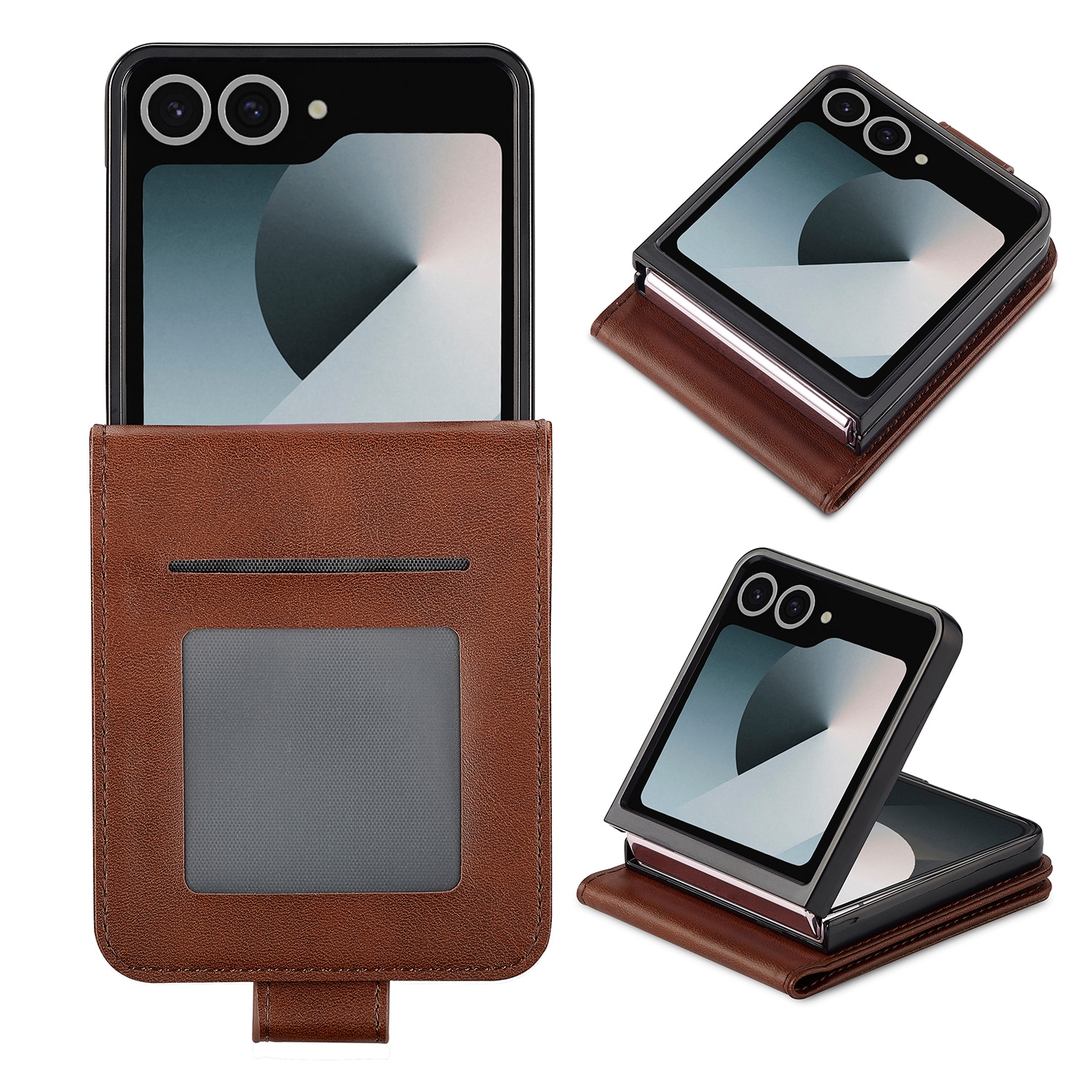 Portemonnaie-Hülle Samsung Galaxy Z Flip 7 Braun