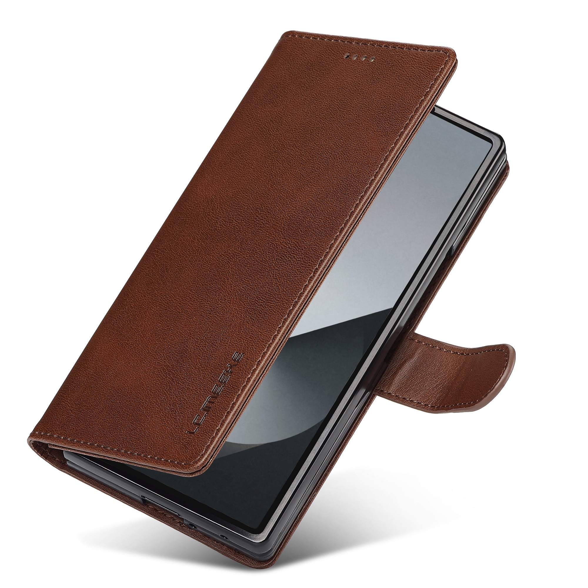 Portemonnaie-Hülle Samsung Galaxy Z Fold 7 Braun