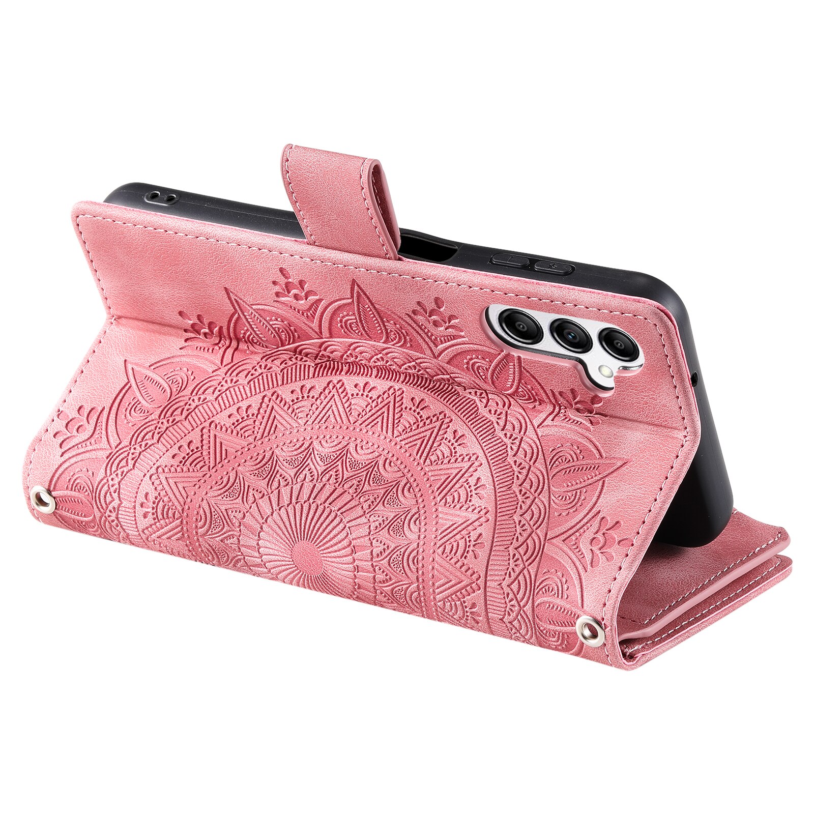 Samsung Galaxy S25 FE Brieftasche Hülle Mandala, Rosa