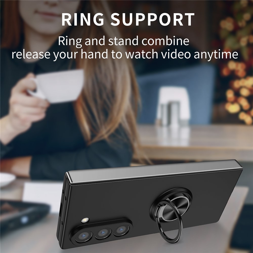 Samsung Galaxy Z Fold 7 Hülle Magnetische Ringhalter schwarz