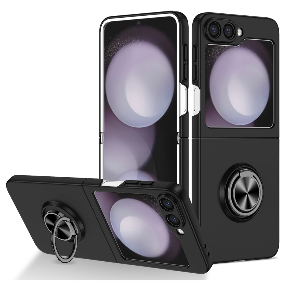 Samsung Galaxy Z Flip 7 Hülle Magnetische Ringhalter schwarz