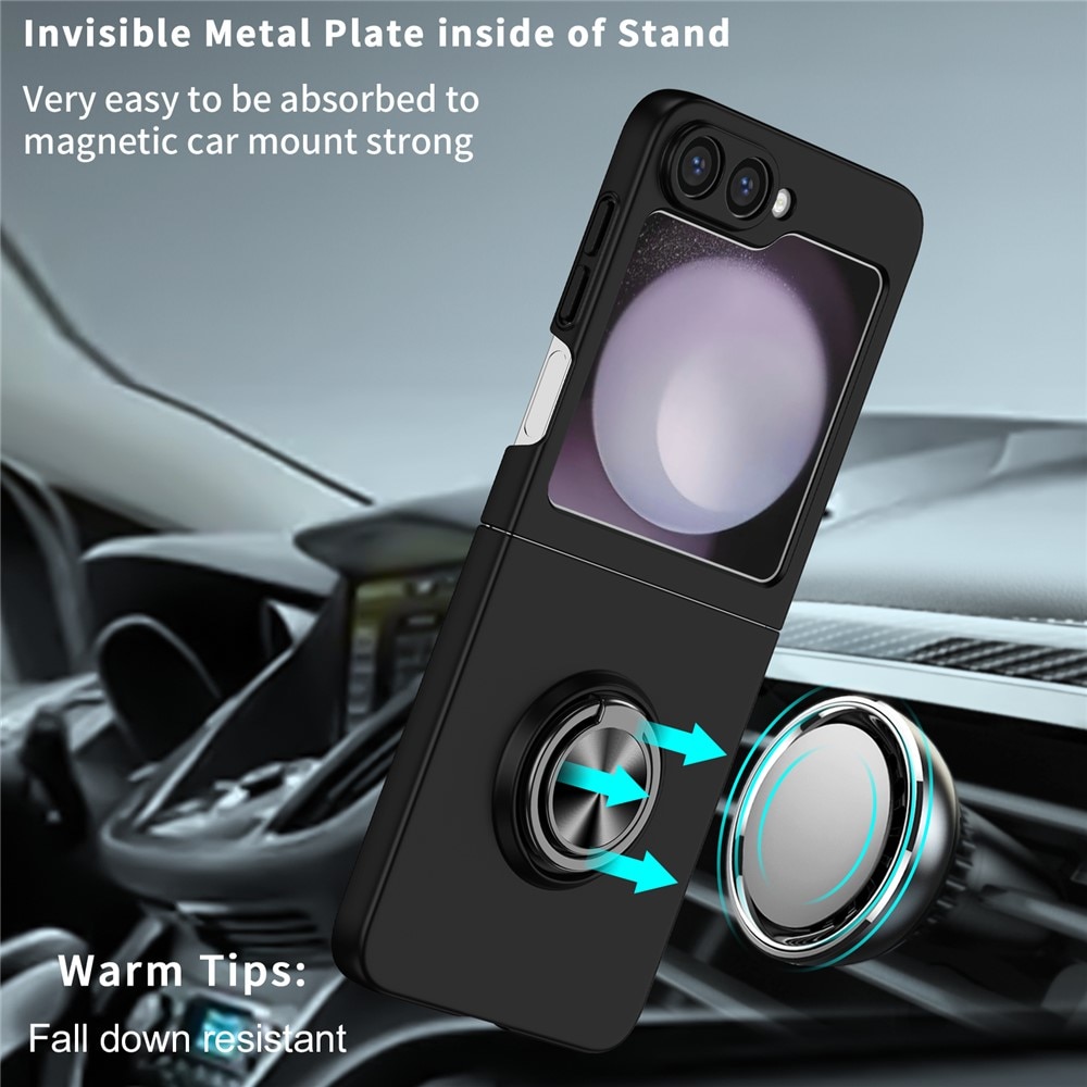 Samsung Galaxy Z Flip 7 Hülle Magnetische Ringhalter schwarz