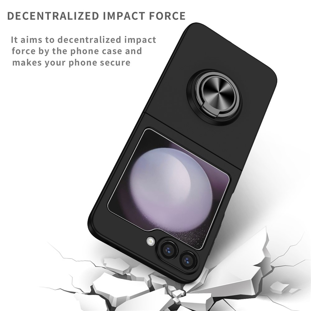Samsung Galaxy Z Flip 7 Hülle Magnetische Ringhalter schwarz