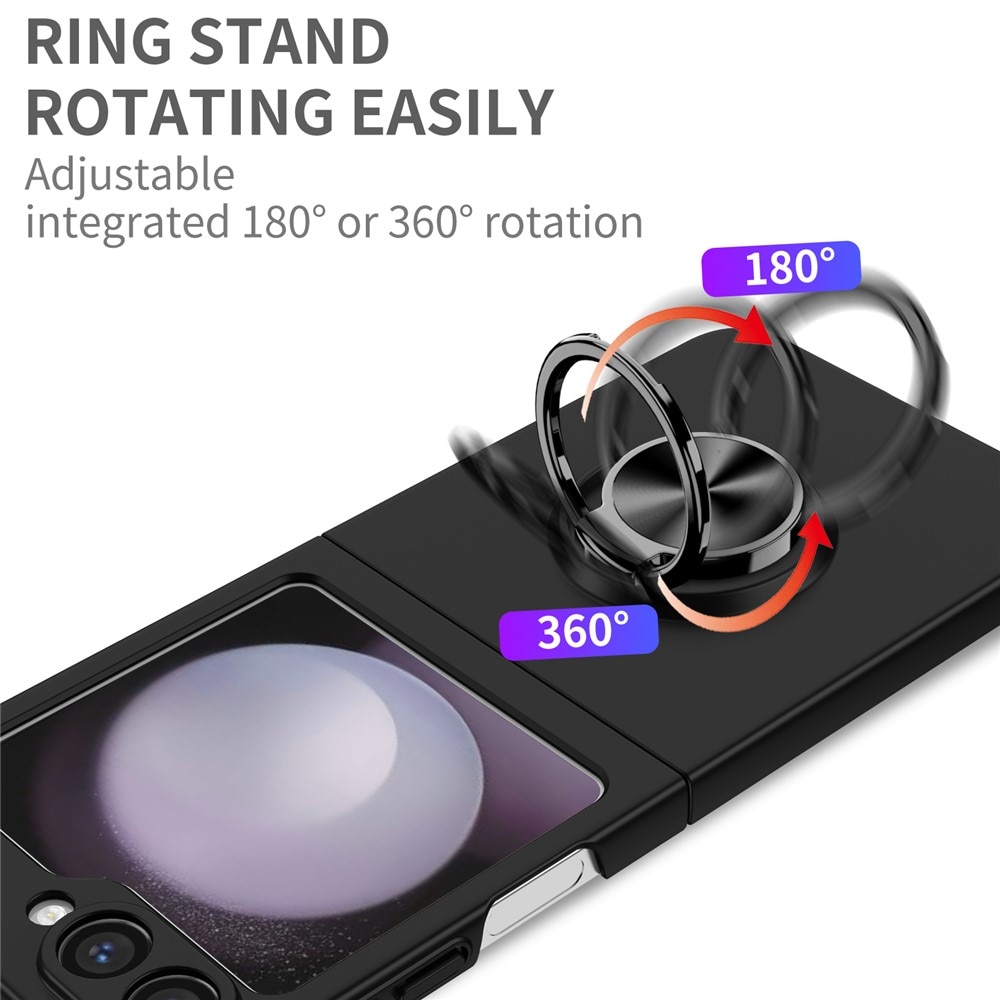 Samsung Galaxy Z Flip 7 Hülle Magnetische Ringhalter schwarz