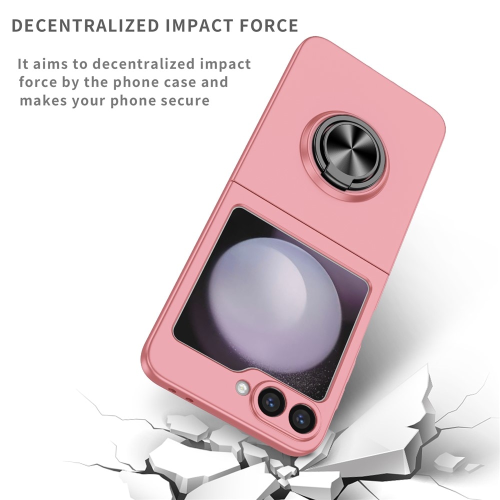 Samsung Galaxy Z Flip 7 Hülle Magnetische Ringhalter Rosa