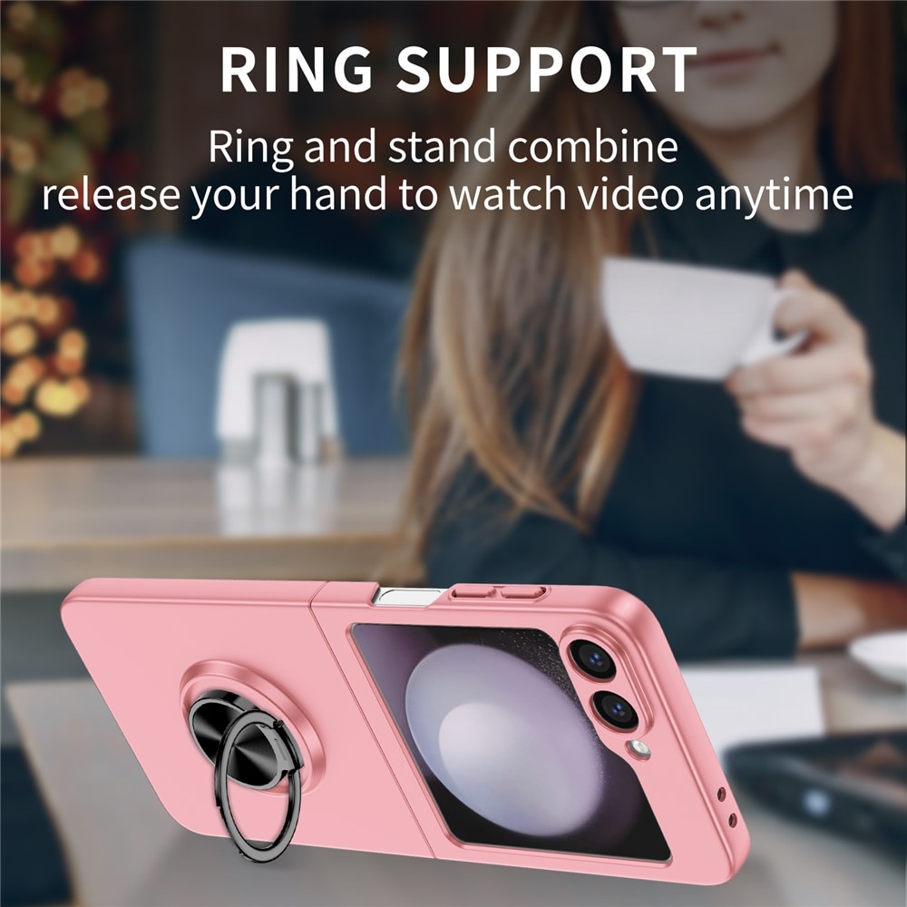 Samsung Galaxy Z Flip 7 Hülle Magnetische Ringhalter Rosa