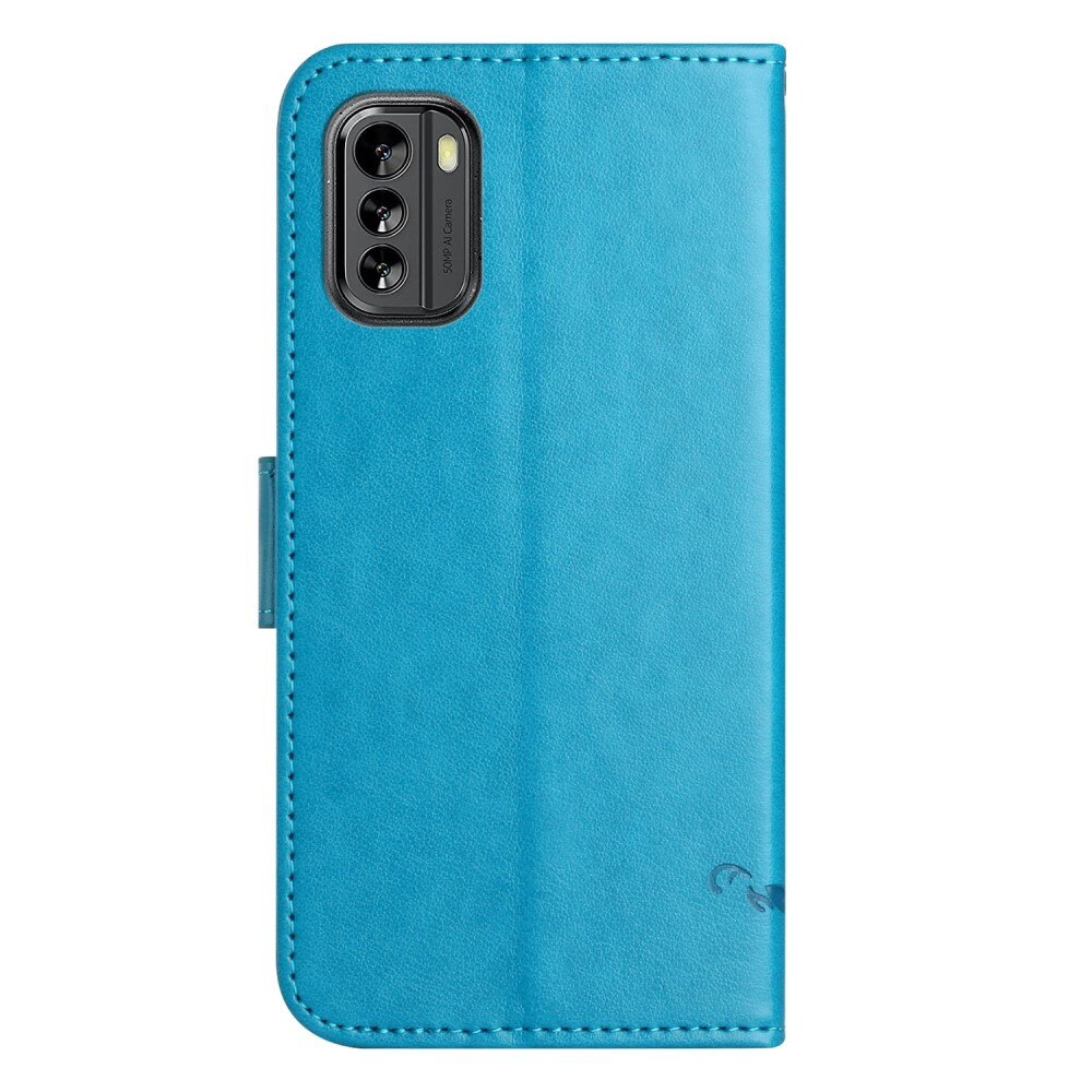 Nokia G60 Handyhülle mit Schmetterlingsmuster, blau