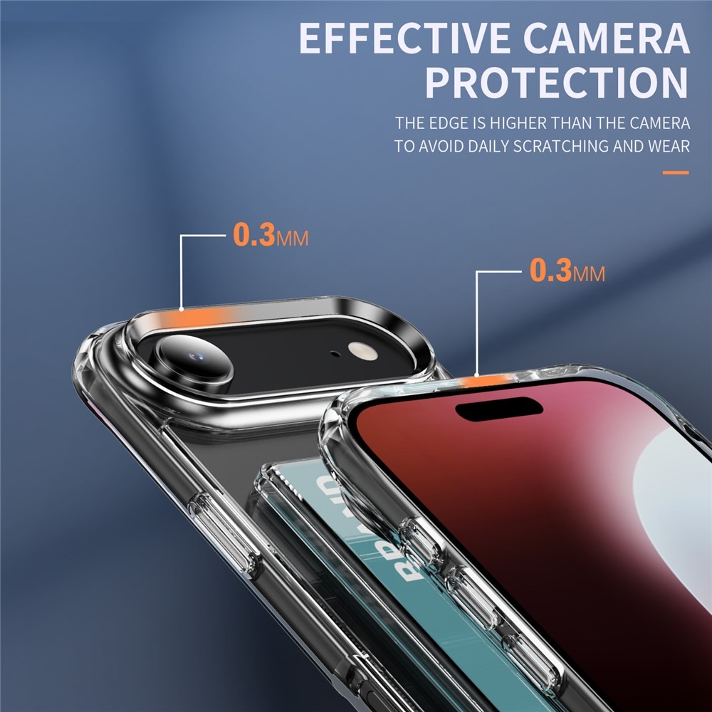Hybrid-Hülle mit Kartenhalter iPhone 17 Air Transparent