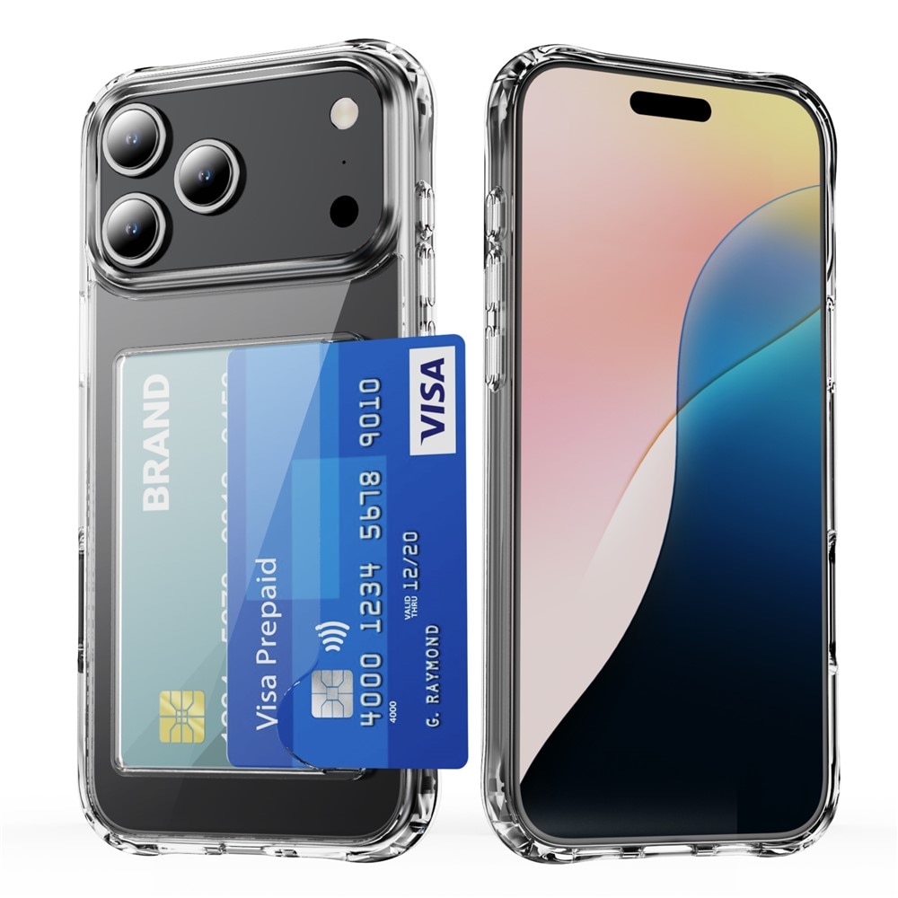 Hybrid-Hülle mit Kartenhalter iPhone 17 Pro Transparent
