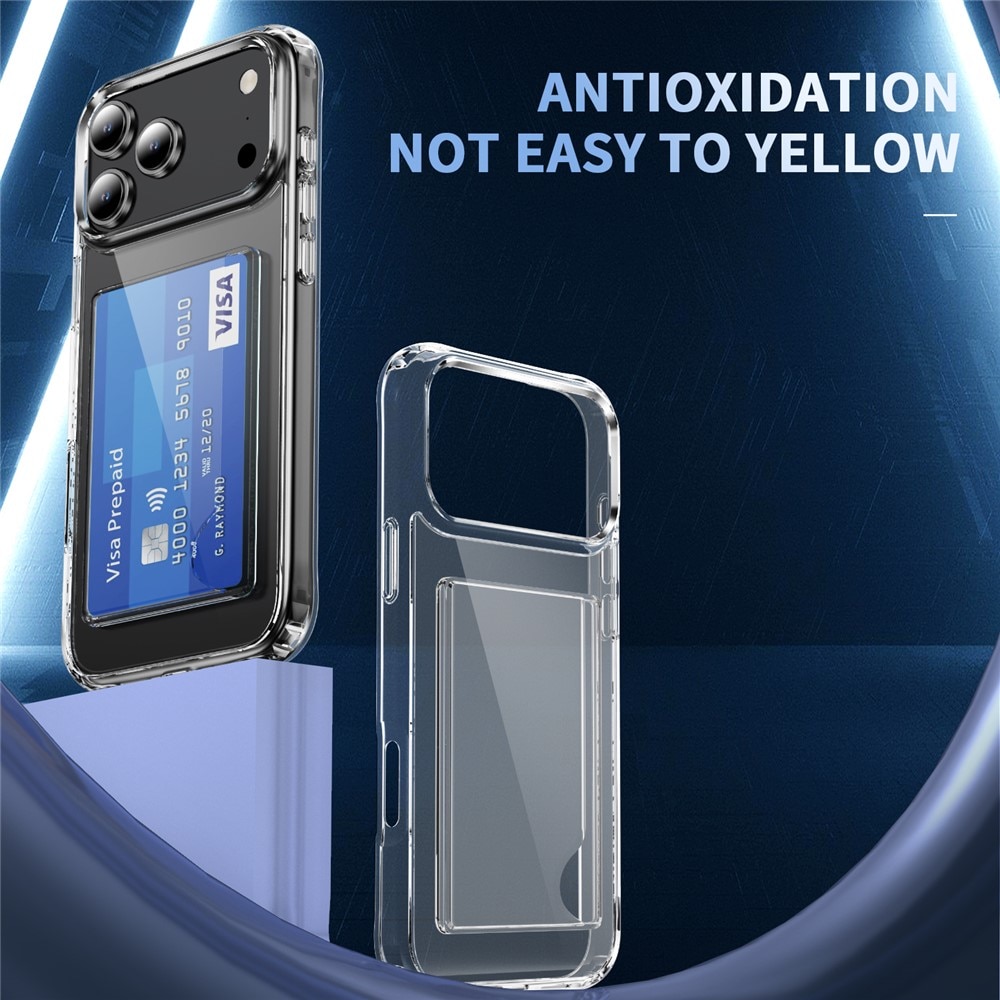 Hybrid-Hülle mit Kartenhalter iPhone 17 Pro Transparent