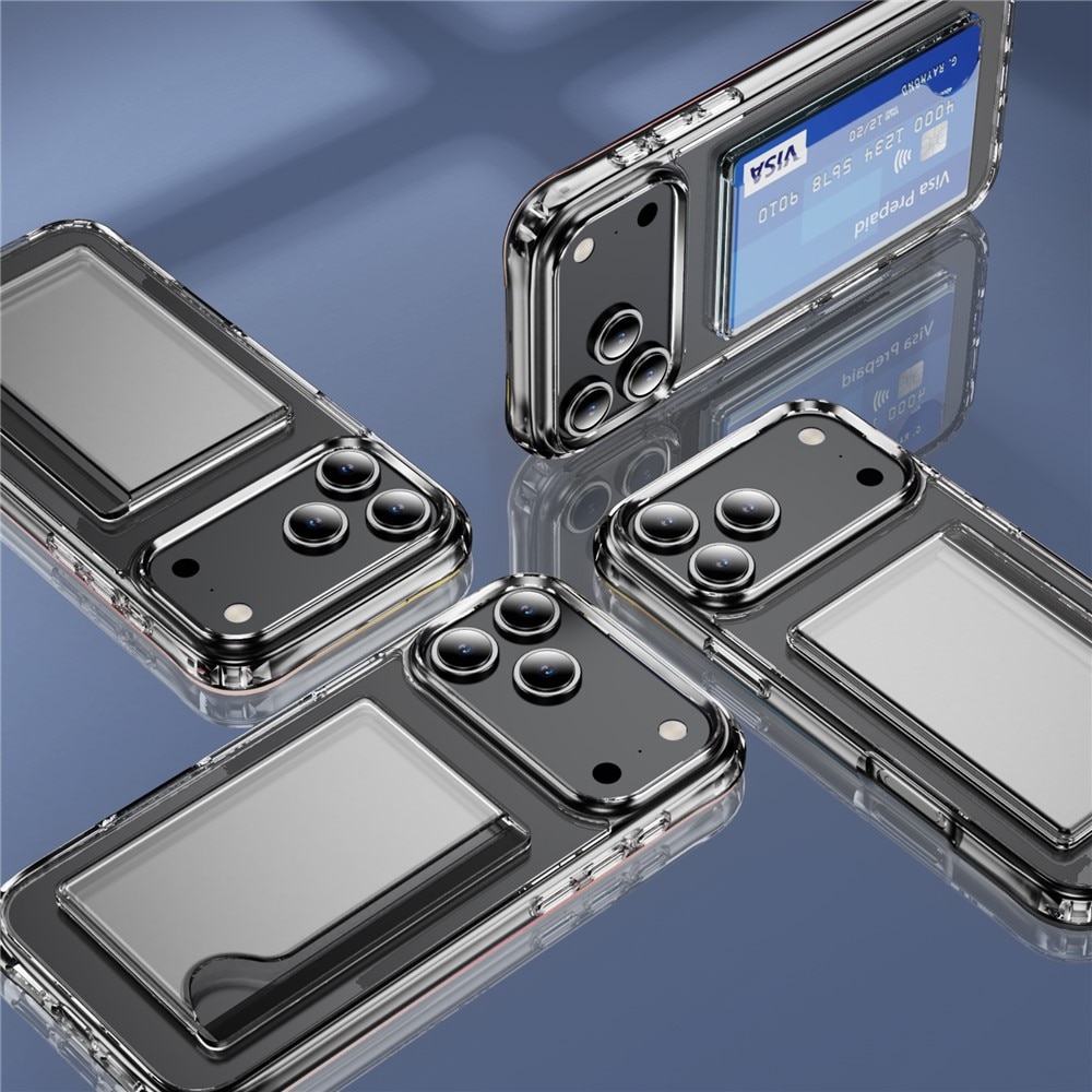 Hybrid-Hülle mit Kartenhalter iPhone 17 Pro Transparent