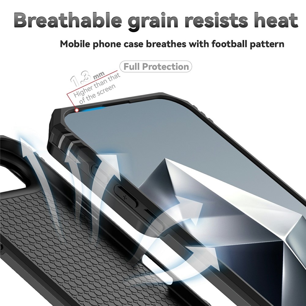 iPhone 17 Air Hybrid-Hülle Ring + Kameraschutz Schwarz