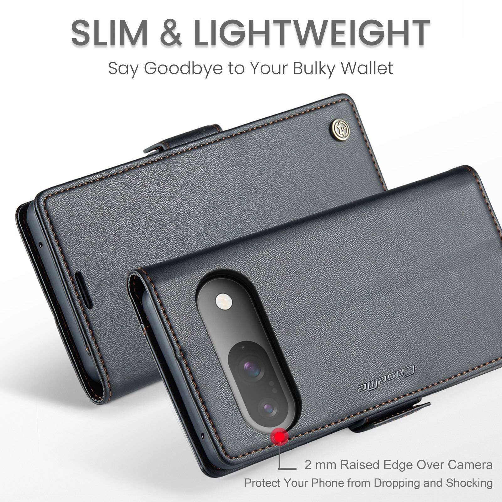 RFID-geschützte Slim Portemonnaie-Hülle Google Pixel 10 Pro Schwarz