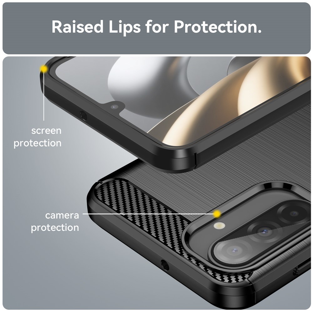 Samsung Galaxy A17 Hülle TPU Brushed Schwarz