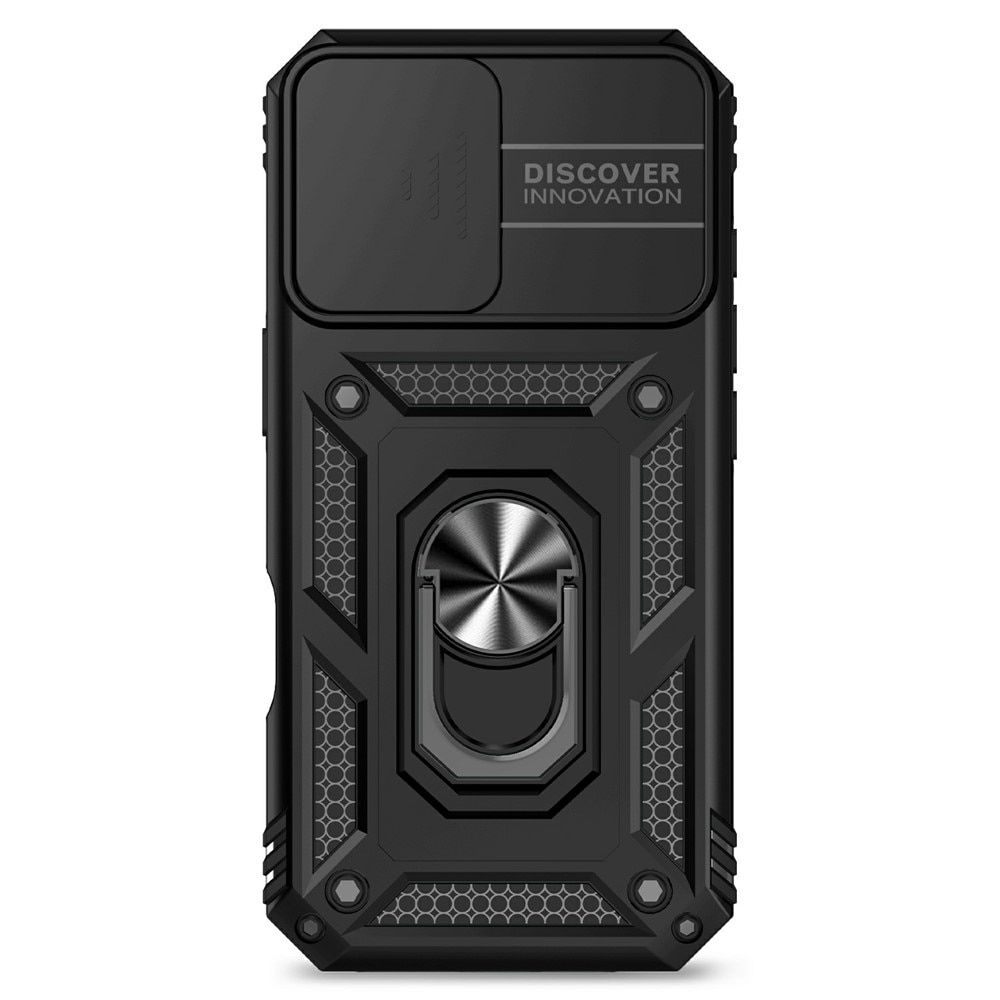 iPhone 17 Hybrid-Hülle Ring + Kameraschutz Schwarz