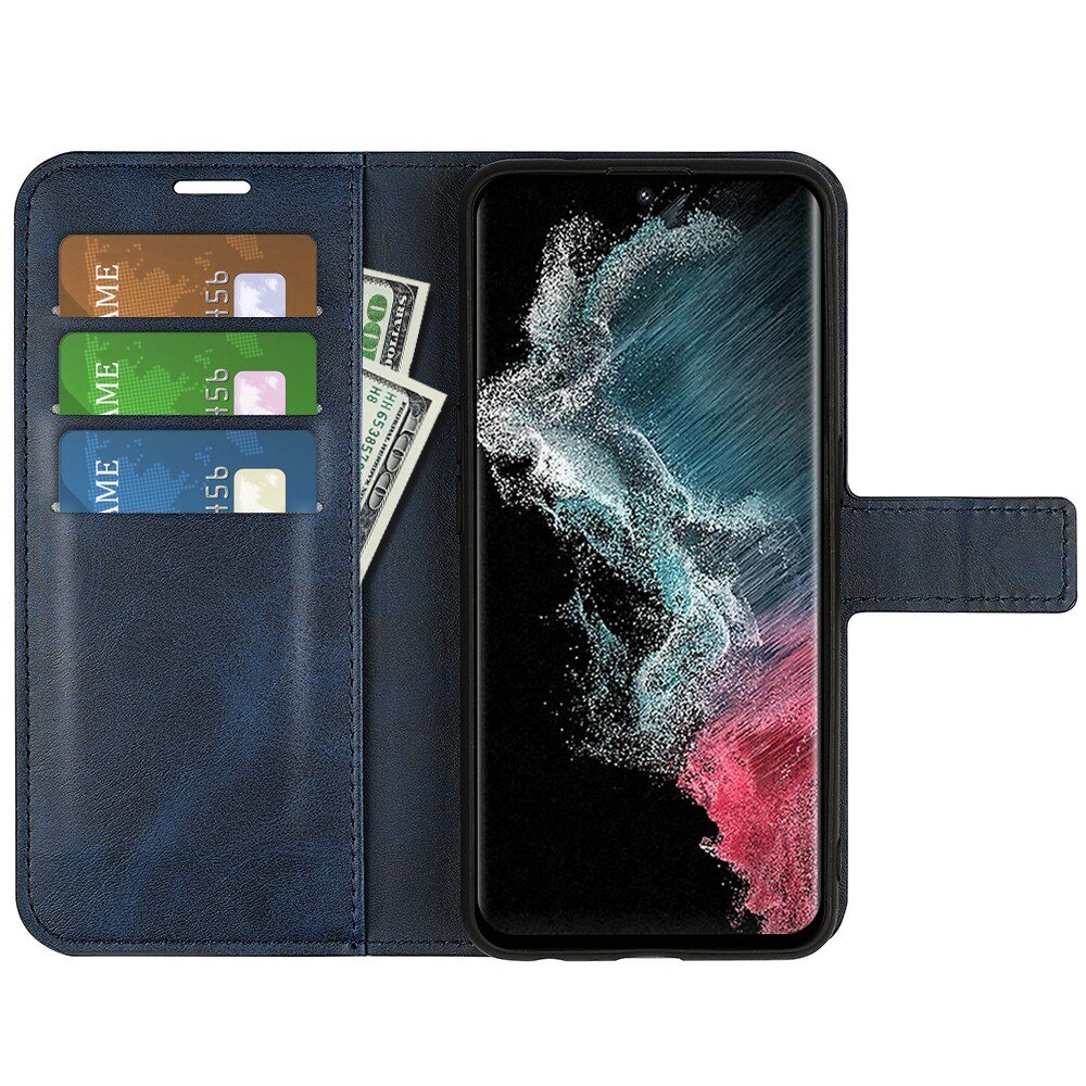 Samsung Galaxy S23 Ultra Leather Wallet Blue