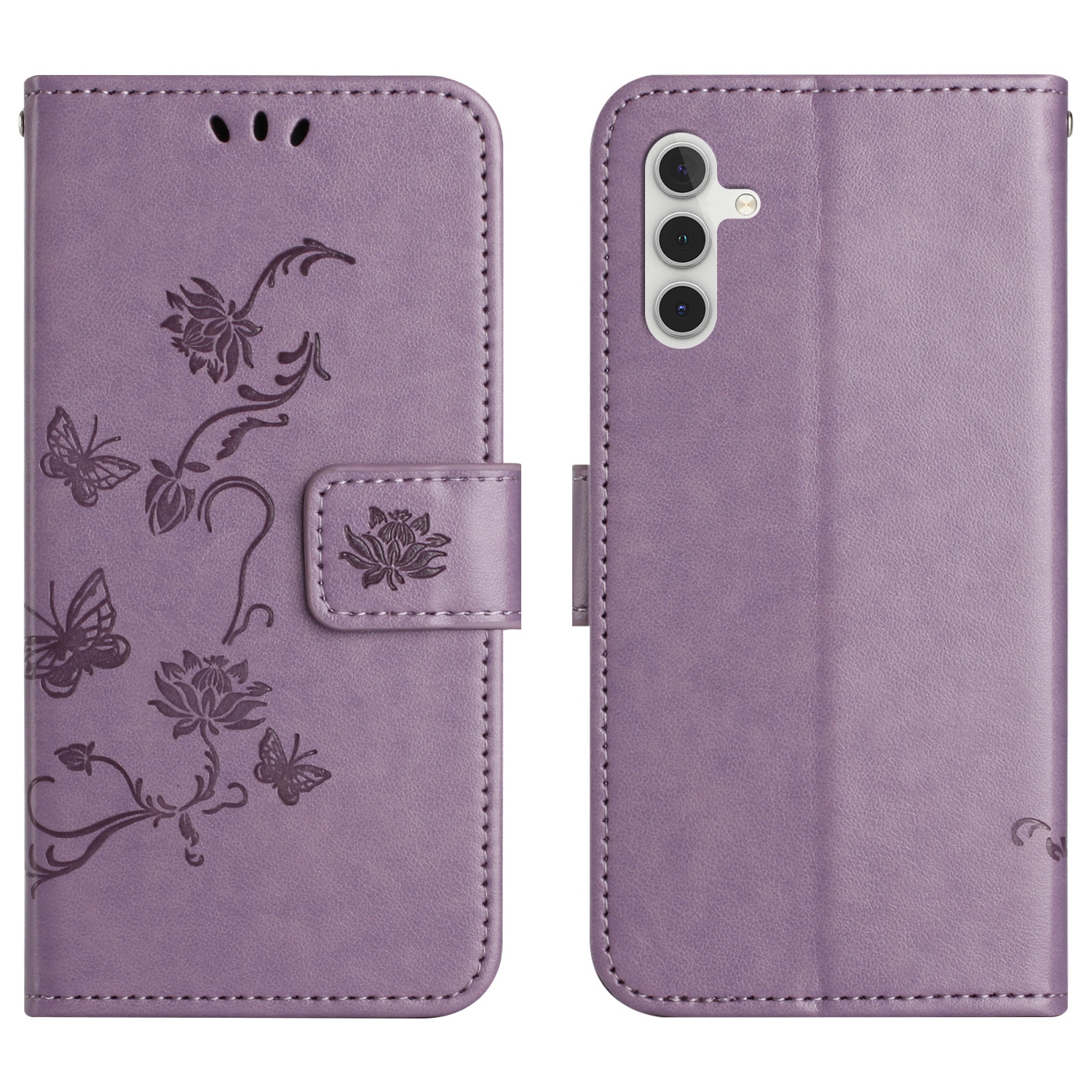 Samsung Galaxy S25 FE Handyhülle mit Schmetterlingsmuster, Lila