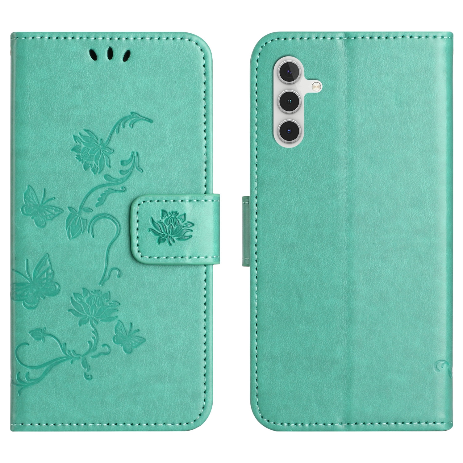 Samsung Galaxy S25 FE Handyhülle mit Schmetterlingsmuster, Grün