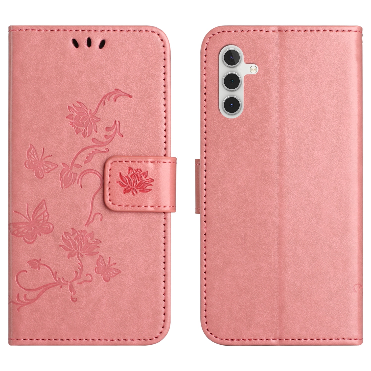 Samsung Galaxy S25 FE Handyhülle mit Schmetterlingsmuster, Rosa