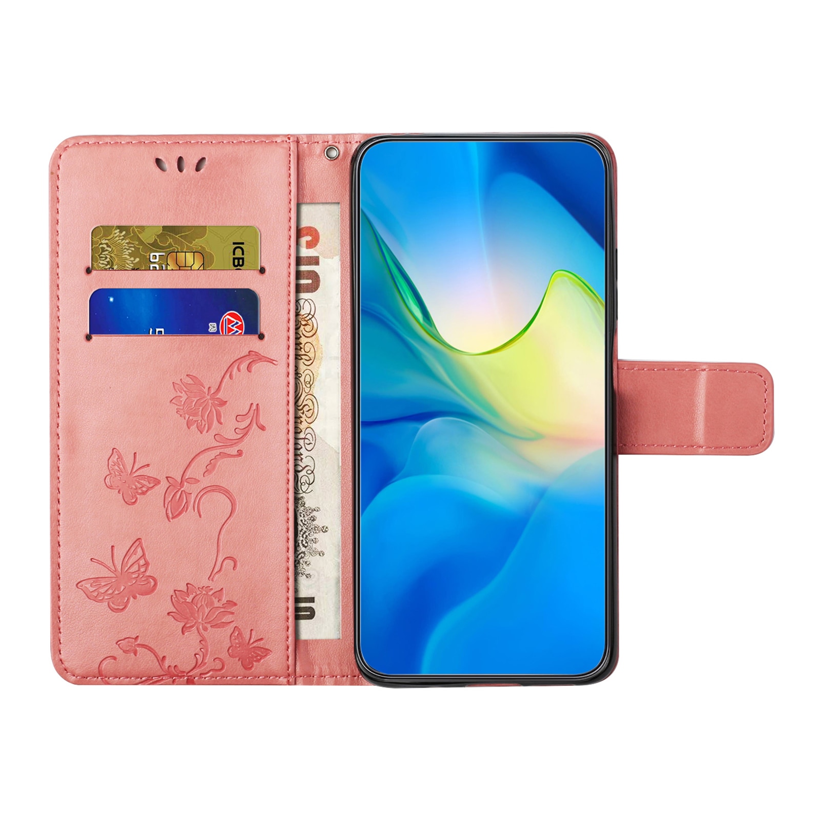 Samsung Galaxy S25 FE Handyhülle mit Schmetterlingsmuster, Rosa