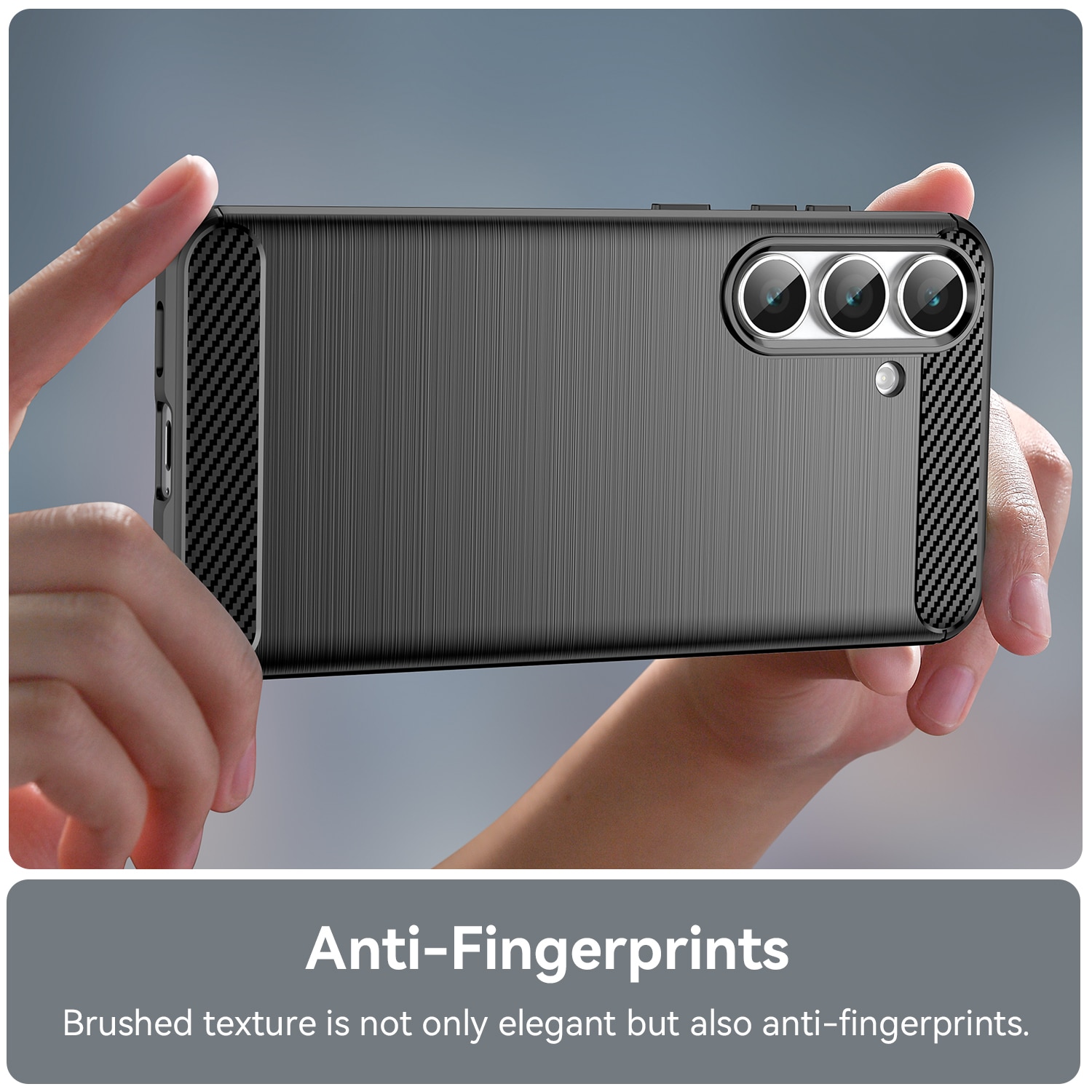 Samsung Galaxy S25 FE Hülle TPU Brushed Schwarz