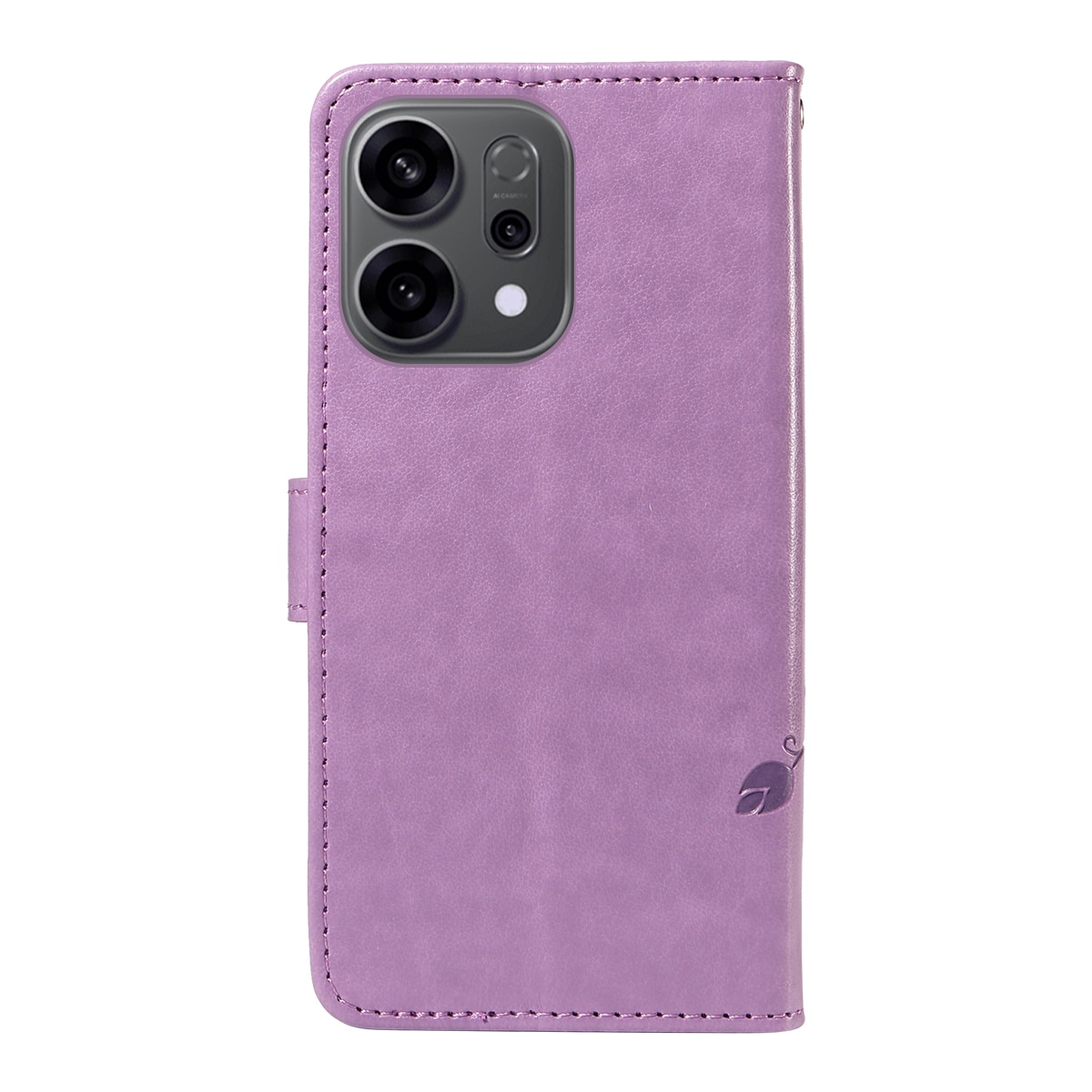 Oppo Reno 14 Handyhülle mit Schmetterlingsmuster, Lila