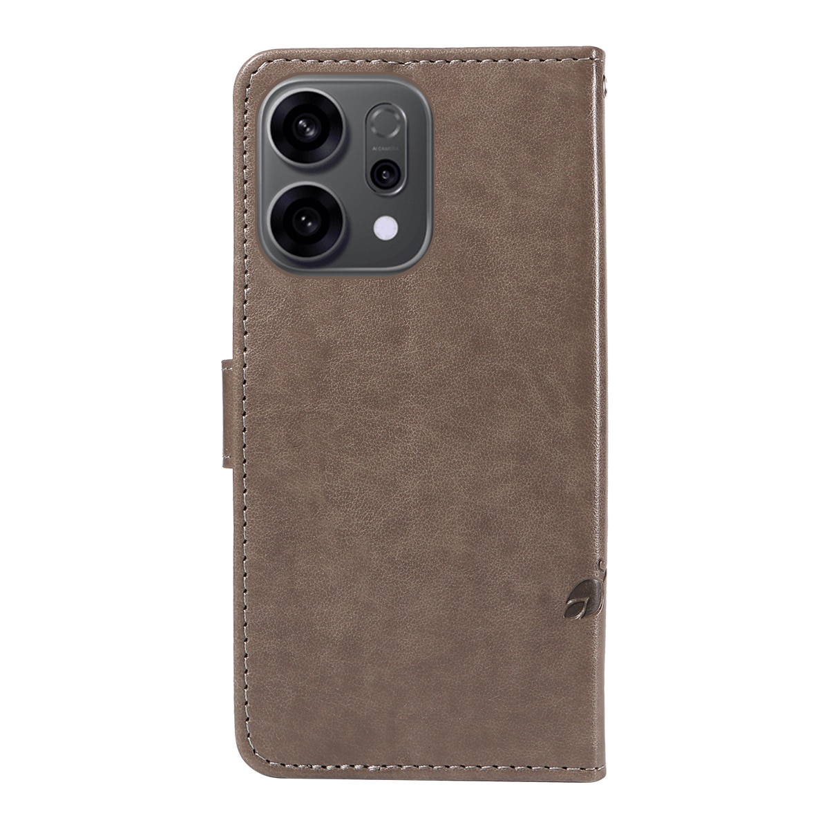 Oppo Reno 14 F Handyhülle mit Schmetterlingsmuster, Grau