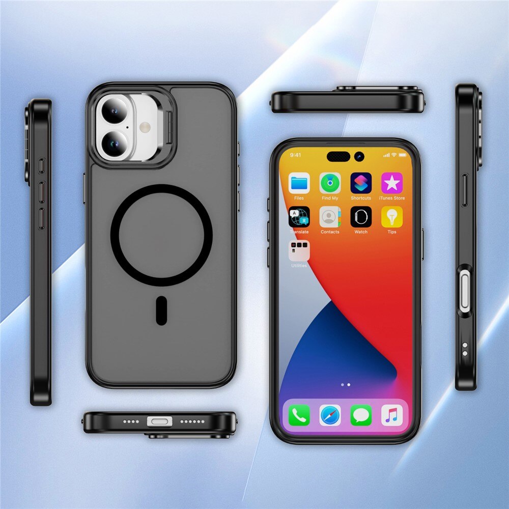 iPhone 17 Hybrid-Hülle Kickstand MagSafe Schwarz