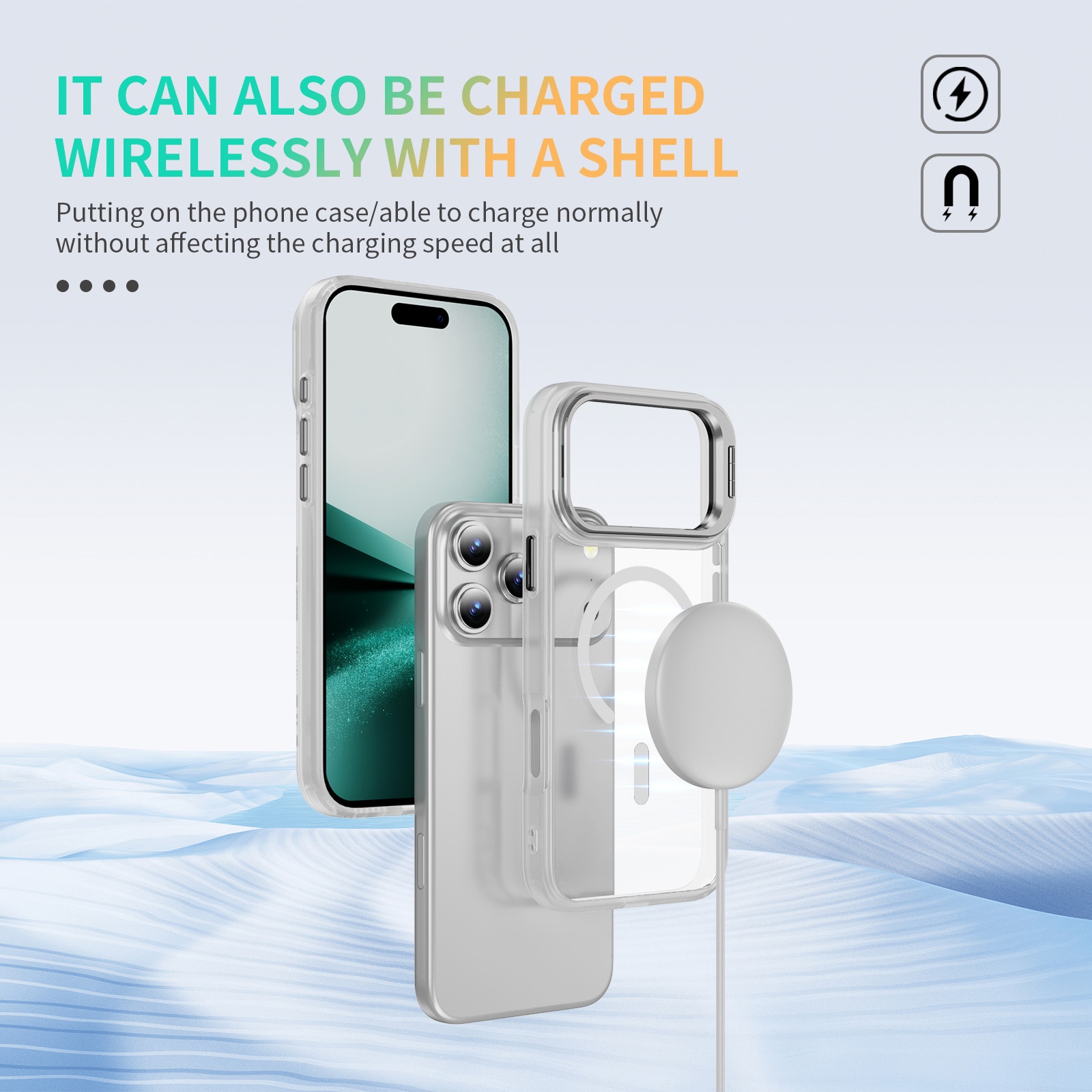 iPhone 17 Pro Hybrid-Hülle Kickstand MagSafe Transparent