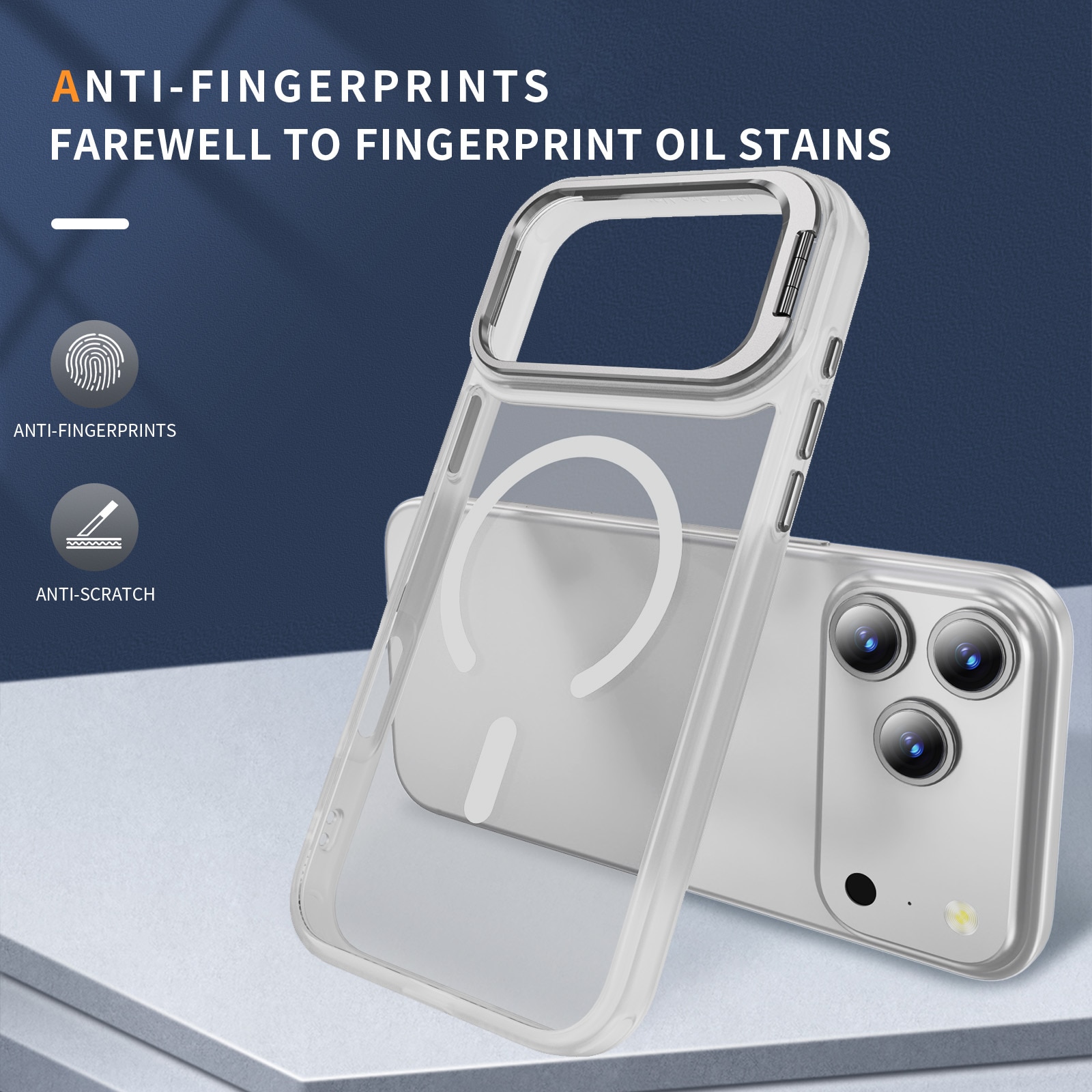 iPhone 17 Pro Hybrid-Hülle Kickstand MagSafe Transparent