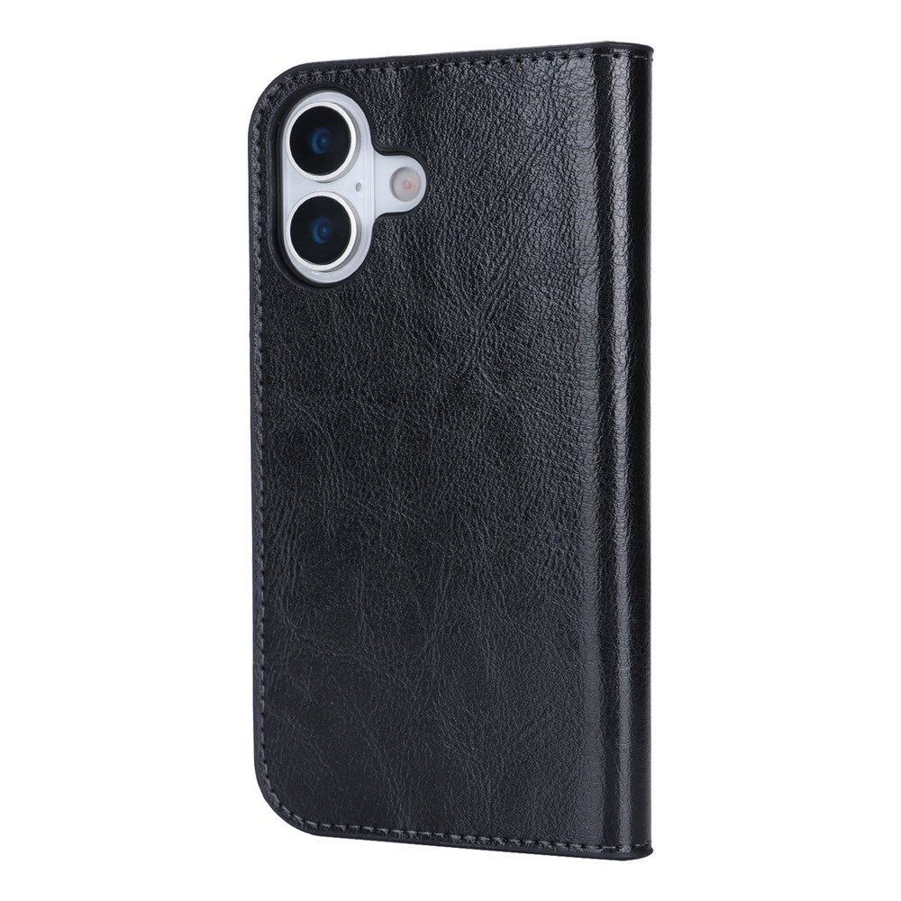 iPhone 17 Handytasche aus Echtem Leder Schwarz