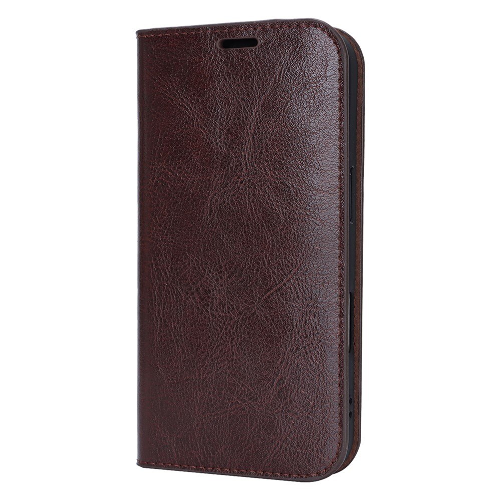 iPhone 17 Handytasche aus Echtem Leder Dunkelbraun