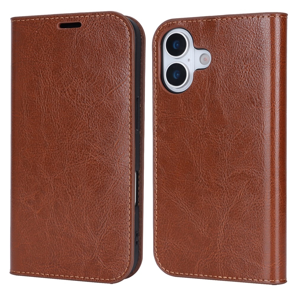 iPhone 17 Handytasche aus Echtem Leder Braun