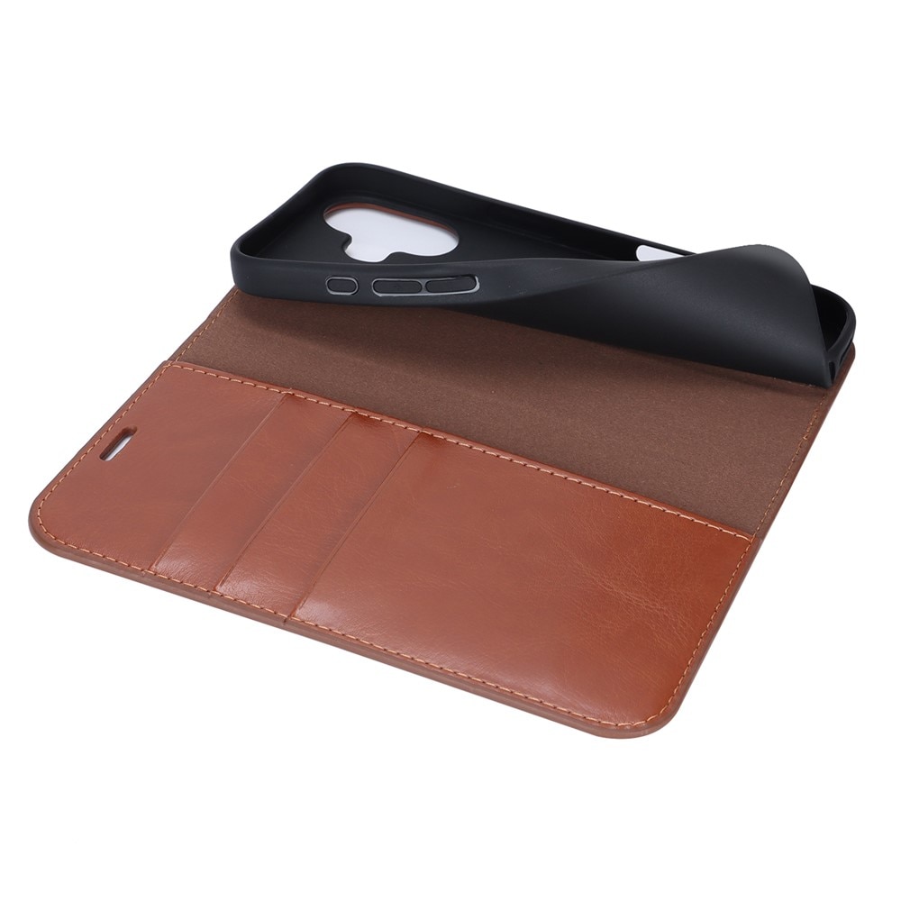 iPhone 17 Handytasche aus Echtem Leder Braun
