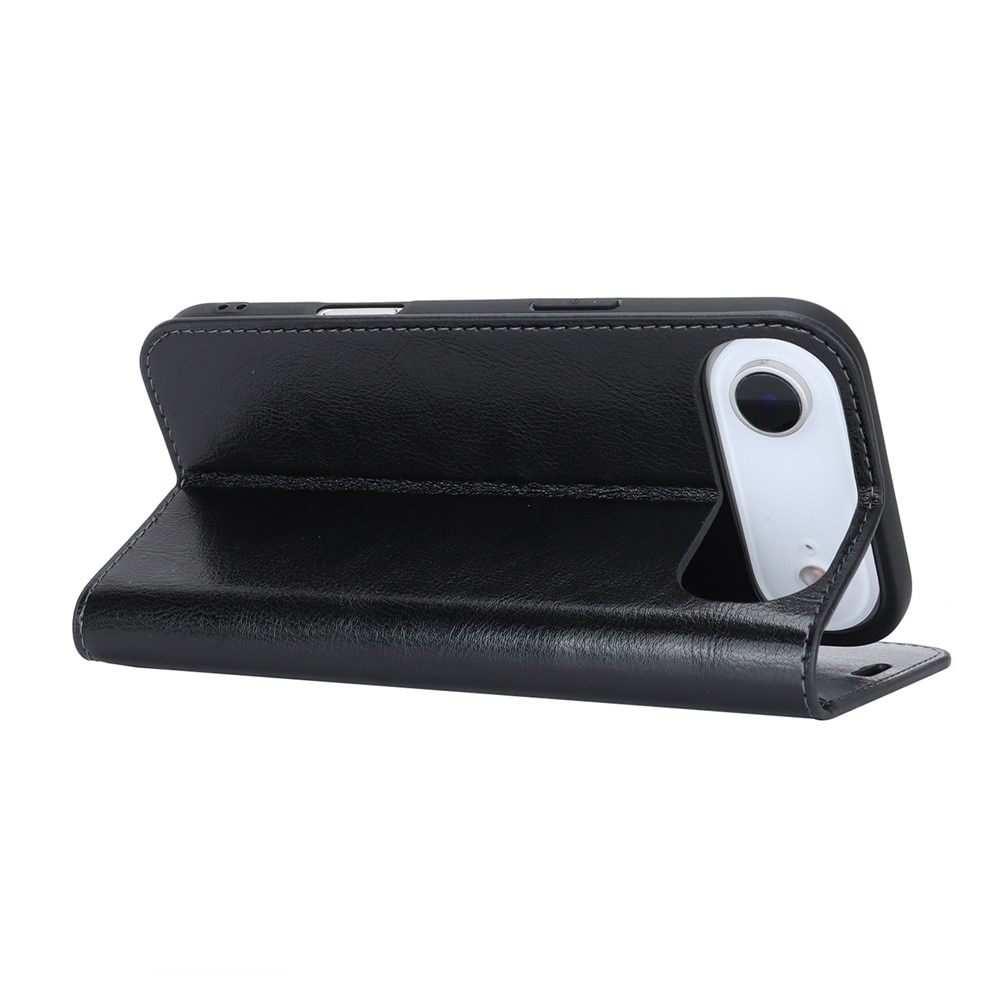 iPhone 17 Air Handytasche aus Echtem Leder Schwarz