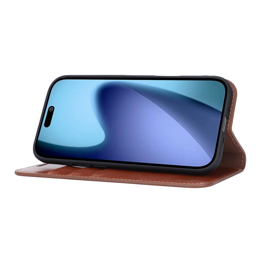 iPhone 17 Air Handytasche aus Echtem Leder Schwarz