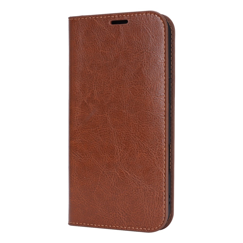iPhone 17 Air Handytasche aus Echtem Leder Schwarz
