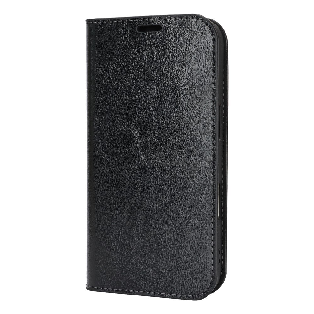 iPhone 17 Pro Handytasche aus Echtem Leder Schwarz