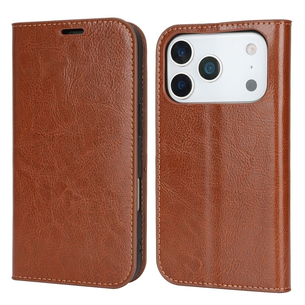 iPhone 17 Pro Handytasche aus Echtem Leder Braun