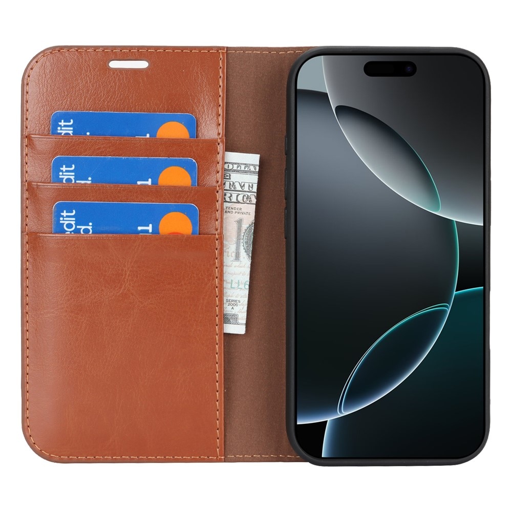 iPhone 17 Pro Handytasche aus Echtem Leder Braun