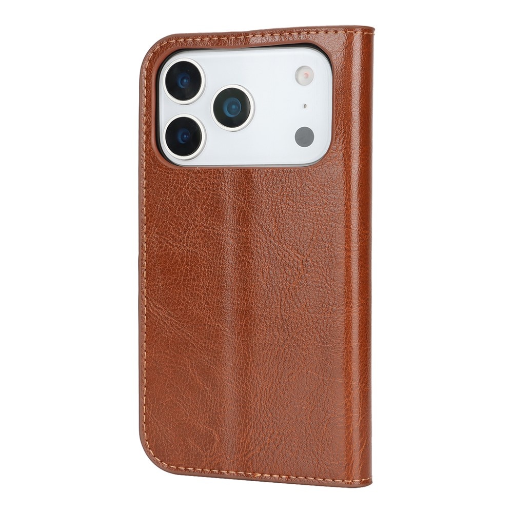 iPhone 17 Pro Handytasche aus Echtem Leder Braun