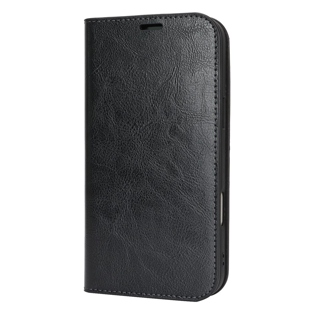 iPhone 17 Pro Max Handytasche aus Echtem Leder Schwarz