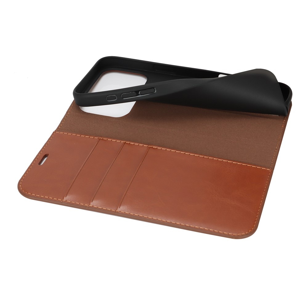 iPhone 17 Pro Max Handytasche aus Echtem Leder Braun